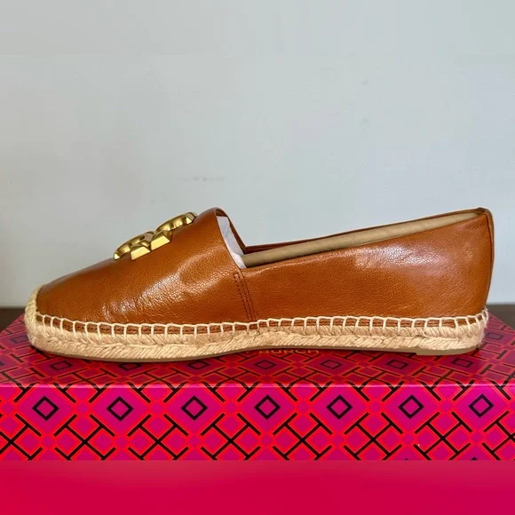 New Tory Burch Eleanor Espadrilles in Bourbon Size 7